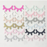 Eyelash Wooden Wall Decals Stickers - 2pcs