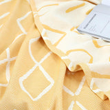 Arrow Pattern Yellow Cotton Reversible Quilt