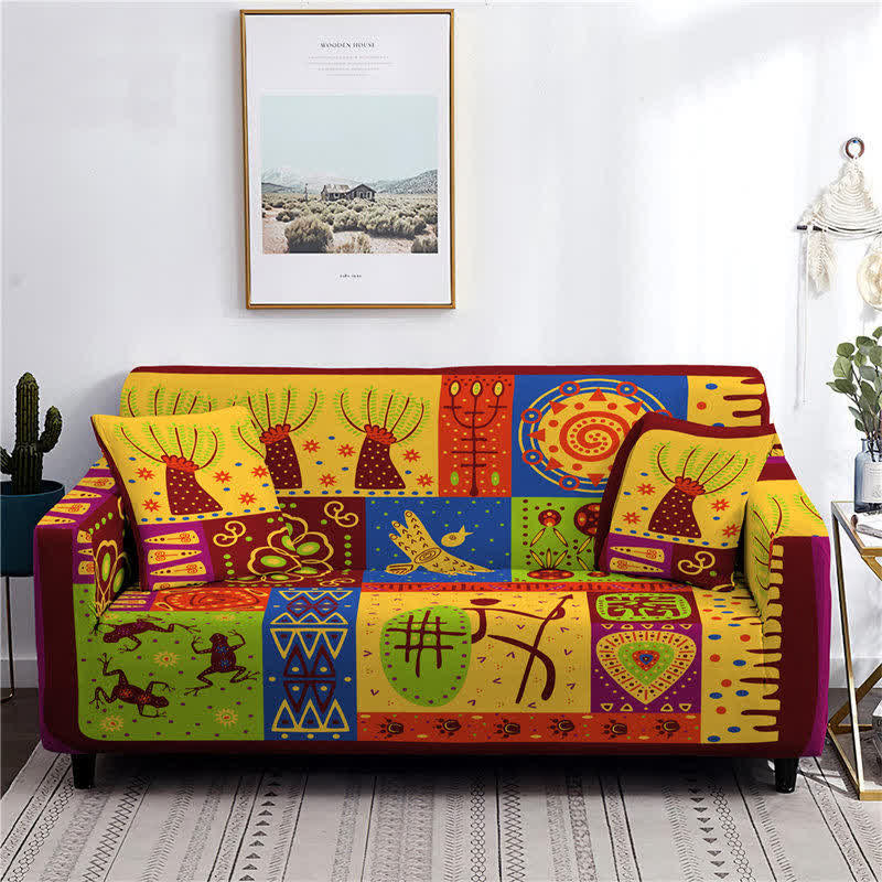 Attractive Abstract Pattern Elastic Sofa Cover