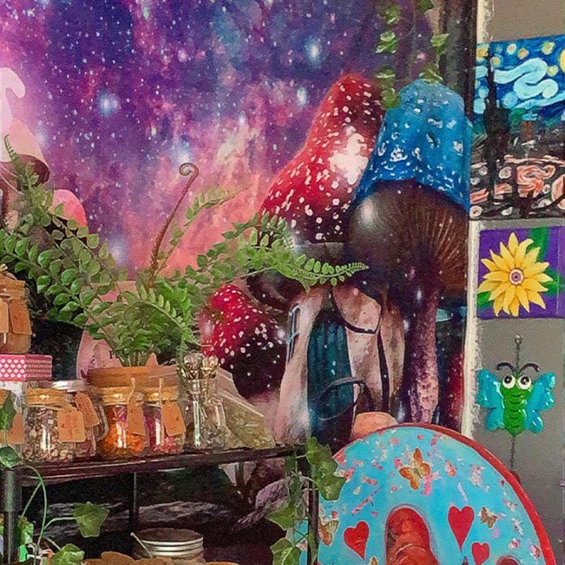Fairy Mushrooms World Tapestry