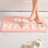 "GET NAKED" Soft Non-Slip Bathroom Rug