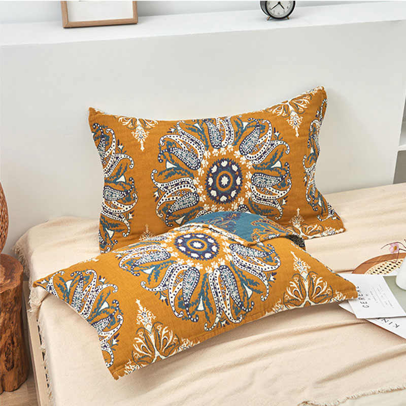 Bohemian Cotton Flower Pillow Towel (2PCS)