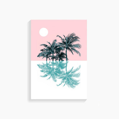 Flamingo and Palm Tree Gifts Girl Wall Art Canvas Decorative Pictures Poster Print Wall Art Room Kids Decor