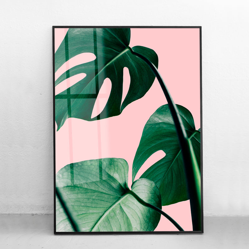 Pink Green Plant Wall Art Canvas Decorative Pictures Poster Print Wall Art Room Decor