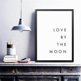 Love By The Moon Canvas Poster
