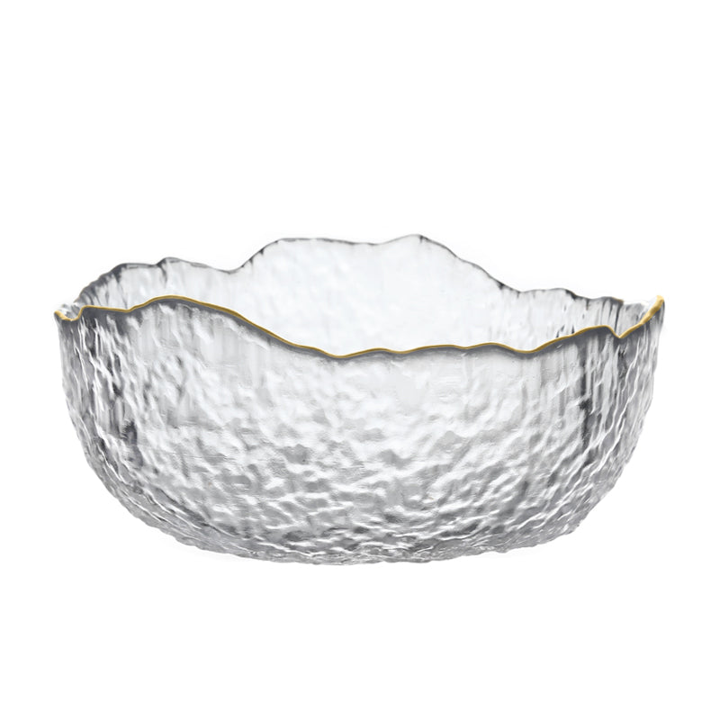 Textured Glass Salad Decorative Bowls Tableware Home Accessories