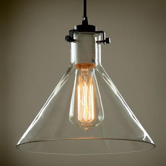 Cone Glass Lamp Shade Pendant Light