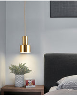 gold cylinder pendant light