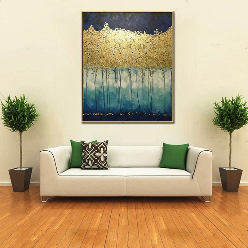Golden Forest Hand Painted Canvas