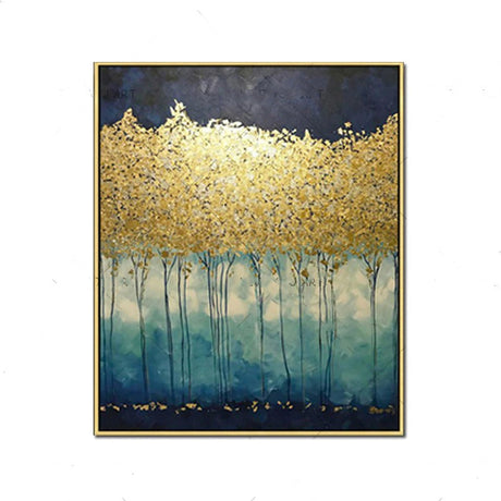 Golden Forest Hand Painted Canvas