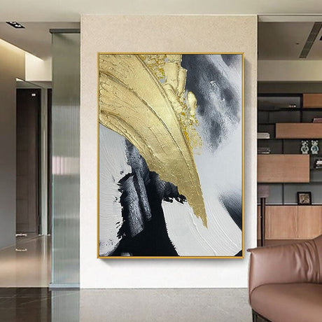 Golden Splash Hand Painted Canvas