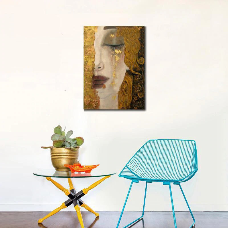 The Golden Tears Hand Painted Canvas