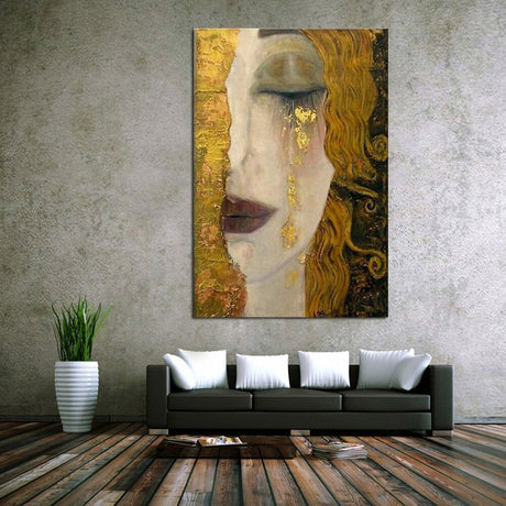The Golden Tears Hand Painted Canvas - Painting