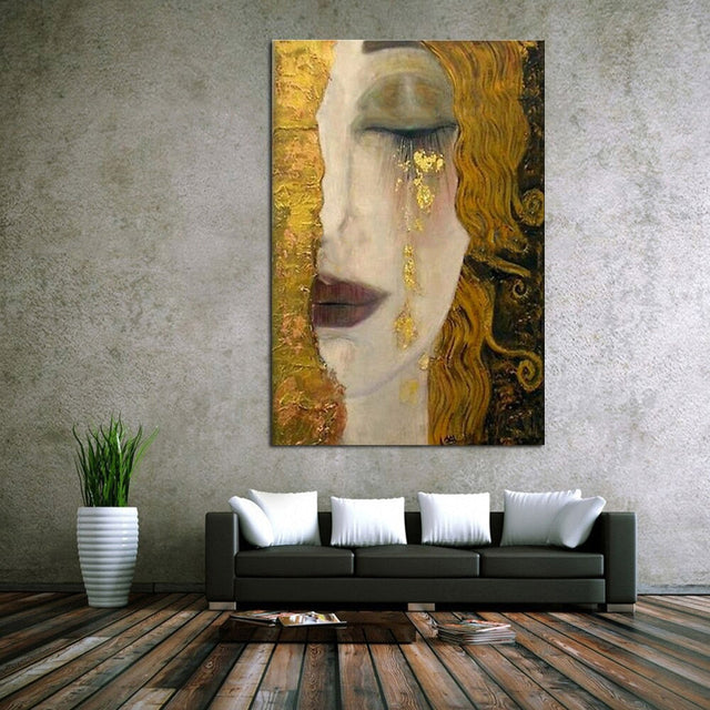 The Golden Tears Hand Painted Canvas - Painting