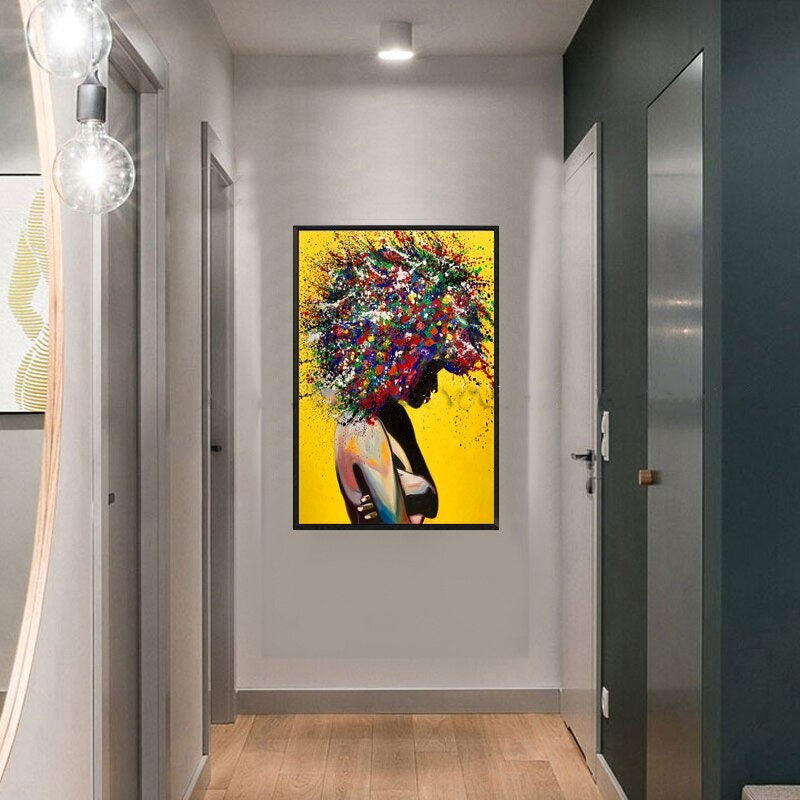 Graffiti Girl Hand Painted Canvas