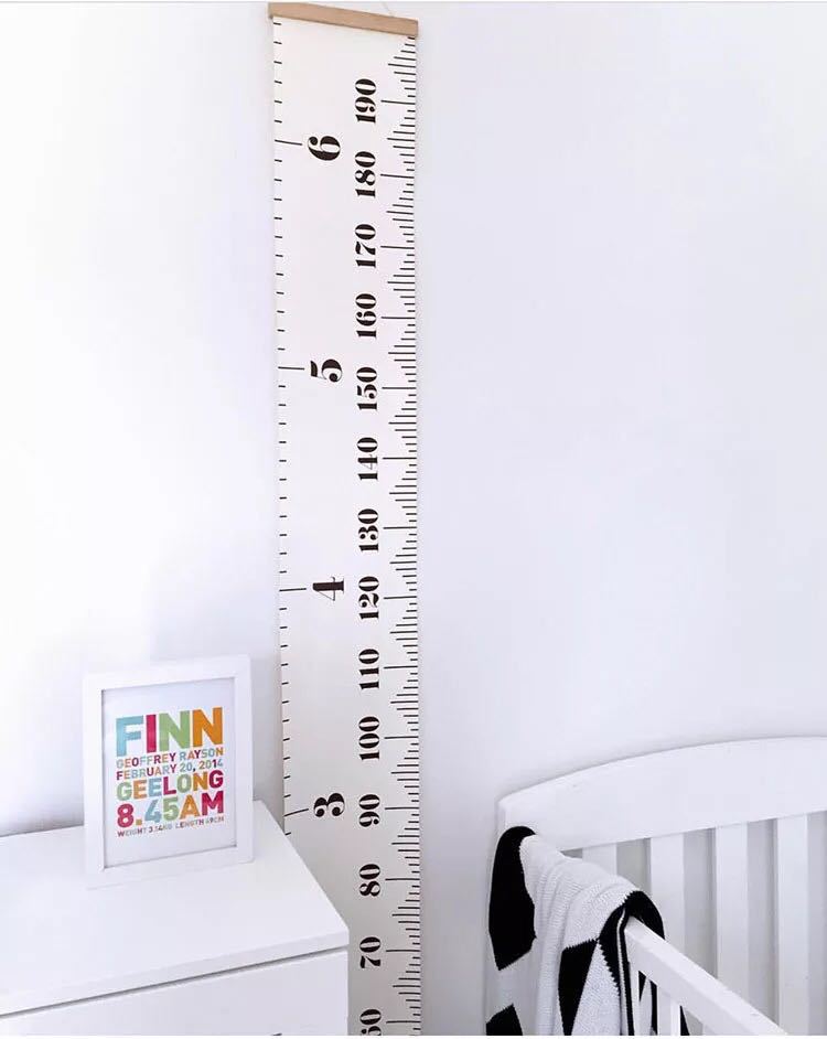 Hanging Ruler Height Chart Nursery Baby Kids Decor