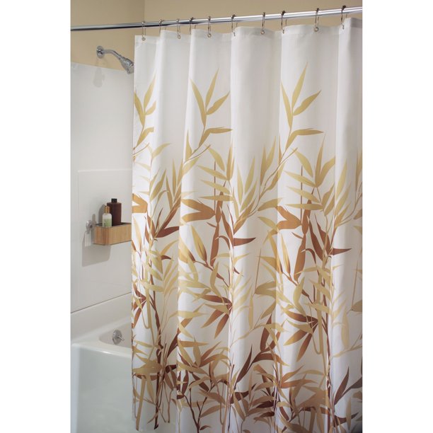 Feblilac Black and Grey Bamboo Forest Shower Curtain with Hooks, Bloom Floral Bathroom Curtains with Ring, Unique Bathroom décor, Boho Shower Curtain, Customized Bathroom Curtains, Extra Long Shower Curtain