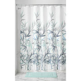 Feblilac Grey and Purple Bamboo Forest Shower Curtain with Hooks, Bloom Floral Bathroom Curtains with Ring, Unique Bathroom décor, Boho Shower Curtain, Customized Bathroom Curtains, Extra Long Shower Curtain