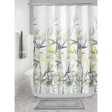 Feblilac Black and Grey Bamboo Forest Shower Curtain with Hooks, Bloom Floral Bathroom Curtains with Ring, Unique Bathroom décor, Boho Shower Curtain, Customized Bathroom Curtains, Extra Long Shower Curtain