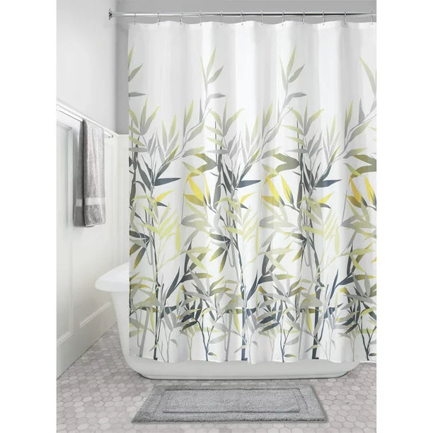 Feblilac Brown Forest Shower Curtain with Hooks, Bloom Floral Bathroom Curtains with Ring, Unique Bathroom décor, Boho Shower Curtain, Customized Bathroom Curtains, Extra Long Shower Curtain