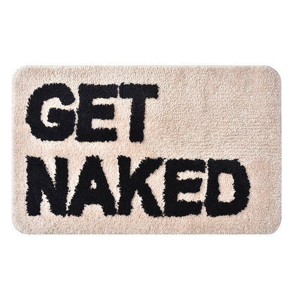 Feblilac Beige Get Naked Bath Mat, 19.6″x31.5″