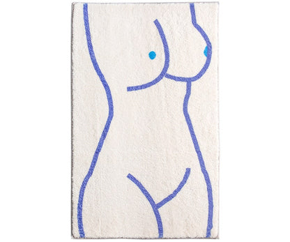 Fun Art Get Naked Illustration Bathroom Mat