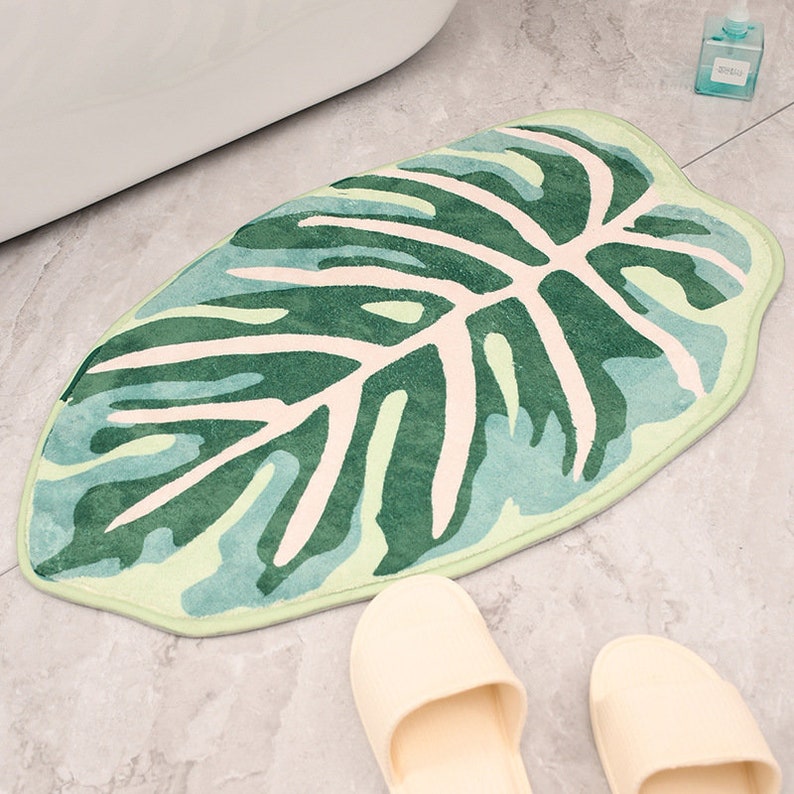 Green Leaves Soft Bath Mat