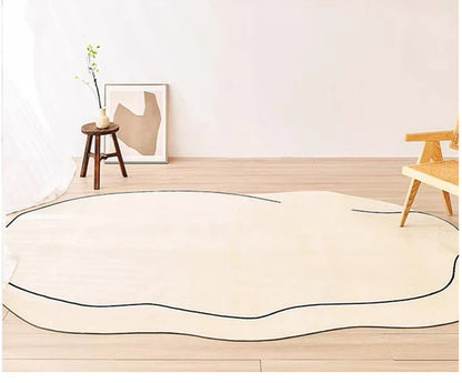 Japanese Minimalist Living Room Cashmere Carpet
