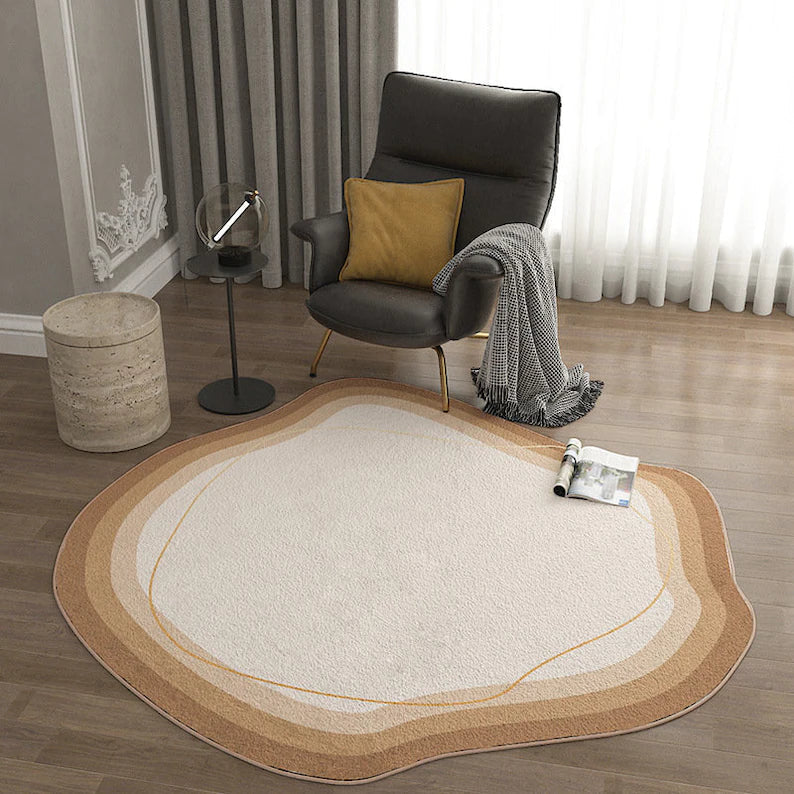 Irregular Round Light Luxury Plush Carpet