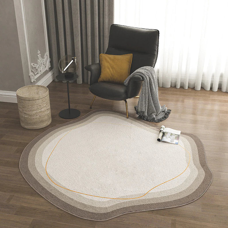 Irregular Round Light Luxury Plush Carpet