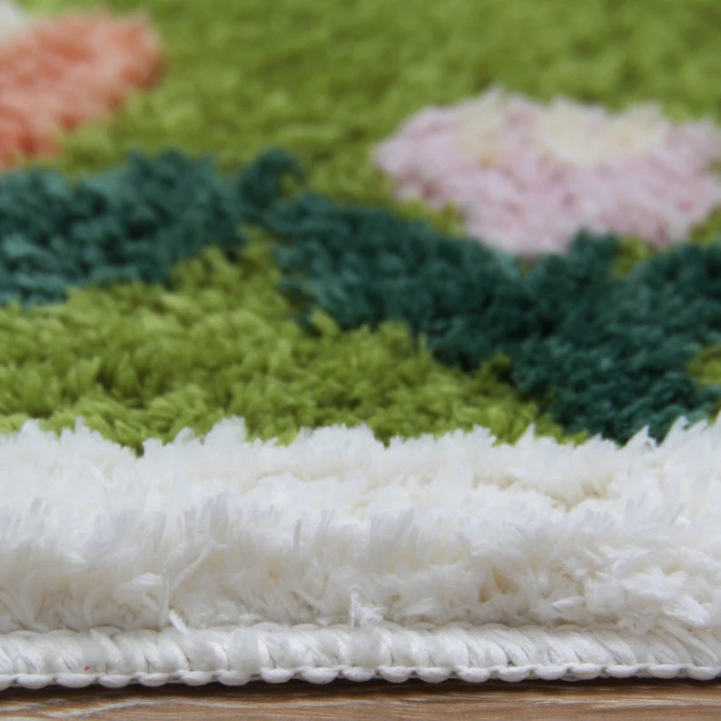 Lovely Country Style Flowers Bath Mat