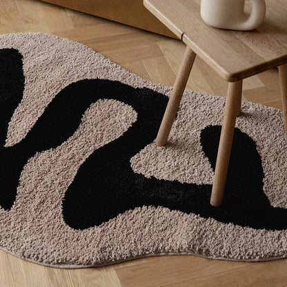 Feblilac Abnormal Tufted Carpet Door Mat For Bedroom, Multiple Sized Non Slip Bedroom Mat, Brown Floor Mat for Bedroom, Anti Slip Rug, Soft Thick Bedroom Carpet, Art Fluffy Mats, Best Gaming room Rugs, Hot Bed Runner Mat, Non Slip Bedroom Rugs