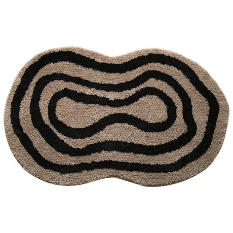 Feblilac Abnormal Tufted Carpet Door Mat For Bedroom, Multiple Sized Non Slip Bedroom Mat, Brown Floor Mat for Bedroom, Anti Slip Rug, Soft Thick Bedroom Carpet, Art Fluffy Mats, Best Gaming room Rugs, Hot Bed Runner Mat, Non Slip Bedroom Rugs