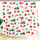 Ofat Home Botanical Leaves Printing Shower Curtain with Plastic Hooks for Bathroom Decor,No Liner Needed Waterproof Washable,72x72 inches