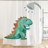 Ofat Home Cute Duck Shower Curtain Sets with Hooks for Kids Bathroom Tub Decor, No Liner Needed Washable, Extra Long Heavy Fabric 150gsm