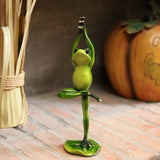 American country cute shape yoga frog decoration ornament  crafts decoration creative funny handmade garden decoration children's room decor