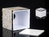 Tissue Box Mother of Pearl SquareTissue Box Holder, Luxurious Tissue Box Cover, Designer Tissue Box Holder, Unique Tissue Cover