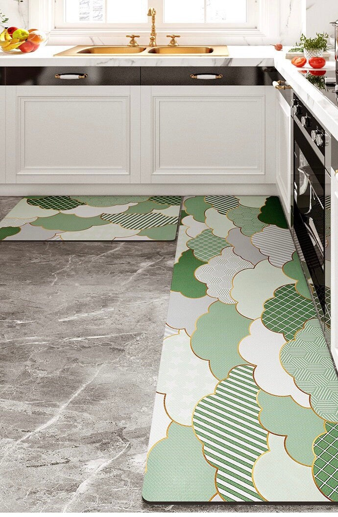 PVC Green Kitchen Floor Mat