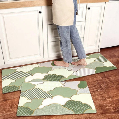PVC Green Kitchen Floor Mat