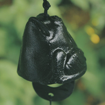 Japanese Style Metal Frog Wind Chime, Iron Animal Bell Ring Windchime, Traditional Eastern Oriental Zen Home Garden Decoration