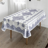 Celadon Pattern Rustic Tablecloth, Waterproof Classial Tablecloth,Tea Tablecover,Coffee Table Runner,Party Decor,Event Tablecloth