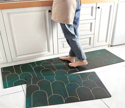 PVC Green Kitchen Mat