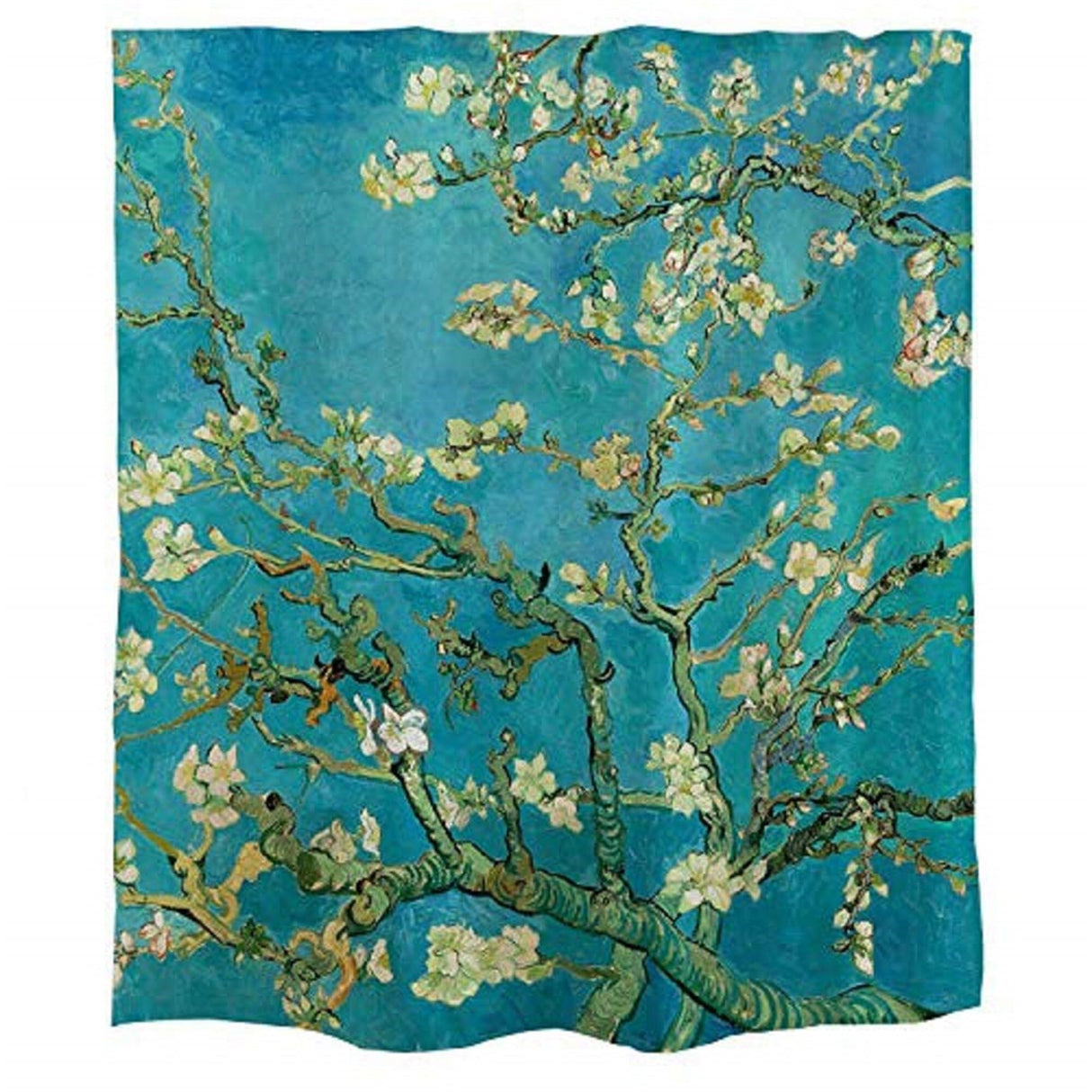 Ofat Home Van Gogh Almond Blossoms Artistic Materpiece Shower Curtain with Hooks for Bathroom Tub Decor , Heavy Fabric 150GSM,72x84 inch