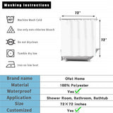Ofat Home Chinese Ink Painting Plum Blossom Artistic Waterproof Shower Curtains for Bathroom Tub Decor, No Liner Needed Washable,72"x72"