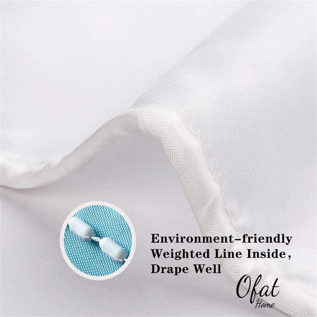 Ofat Home Marine Animals Curtain（Duschvorhang ）Sets With Hooks For Bathroom Tub Decor, Extra Long Heavy Fabric 150g
