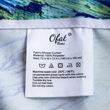 Ofat Home Simple Abstract Shower Curtain with Plastic Hooks 72x72 Inch, Waterproof Fabric Home for Bathroom Party Decor No Liner Needed