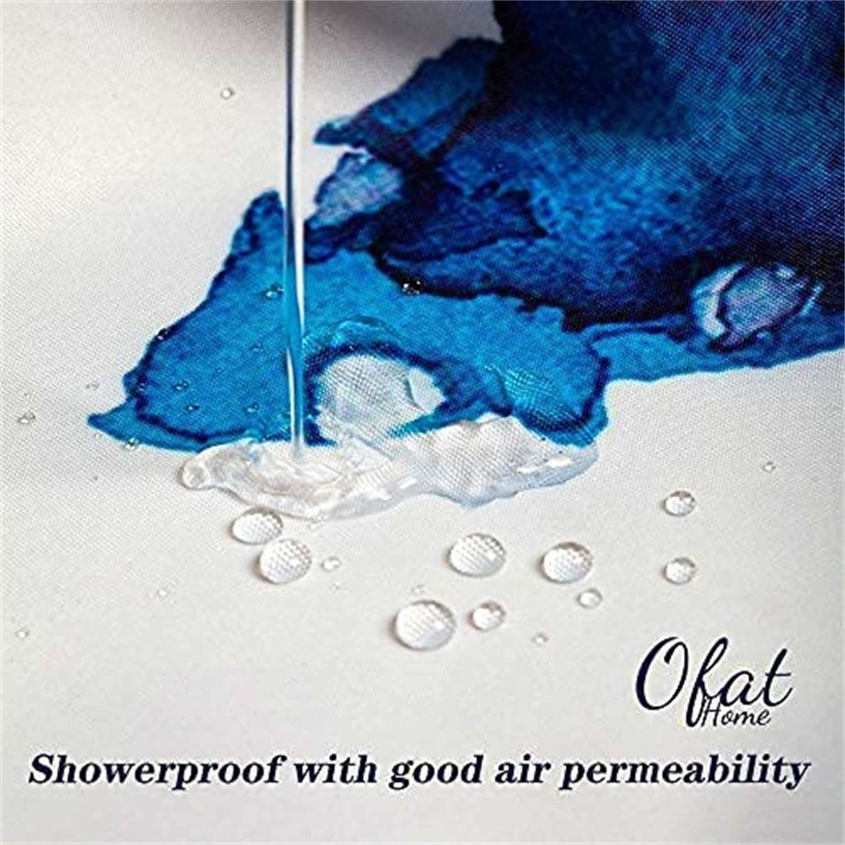 Ofat Home Wolf Curtain（Duschvorhang ）Sets With Hooks For Bathroom Tub Decor, Extra Long Heavy Fabric 150g