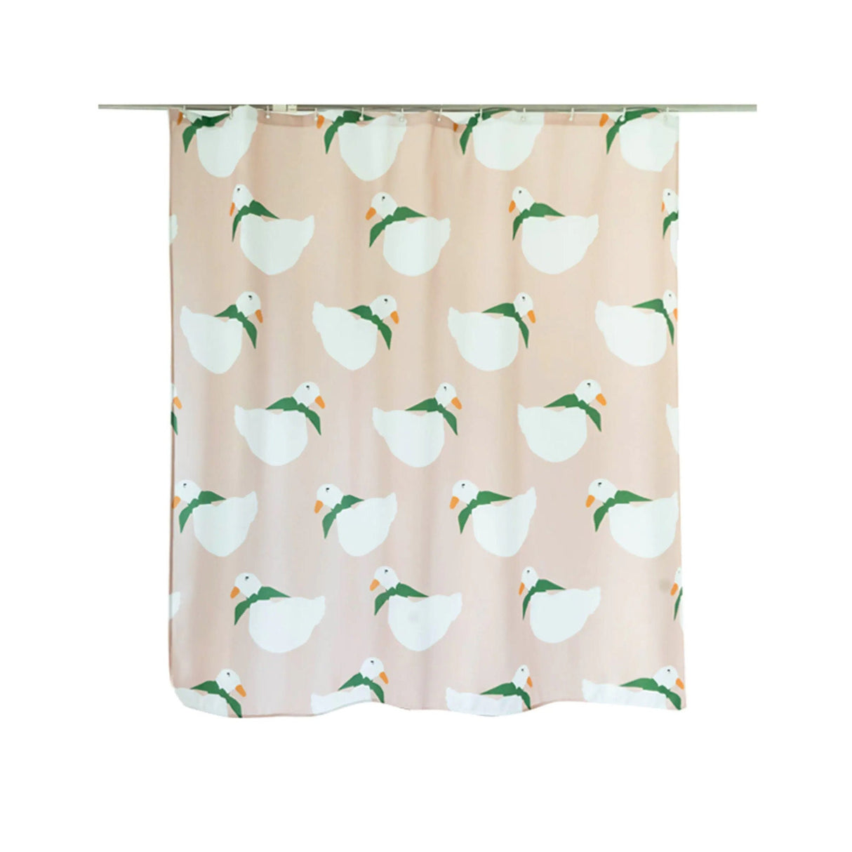 Ofat Home French Goose and Duck Waterproof Shower Curtains for Bathroom Tub Decor, No Liner Needed Washable,Heavy Fabric 150gsm,72x84 inch