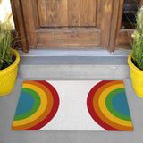 Colorful Rainbow Coil Doormat, Anti Skid PVC Door Mats, Anti Fatigue Entryway Mat, Outdoor Door Rug for Home Entrance Floor Carpet