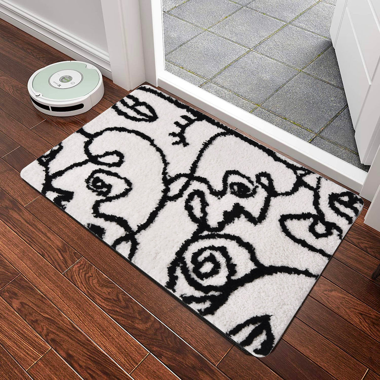 Abstract Woman Face Bath Mat, Soft Bathroom Rug, Tufted Bath Rug, Water Absorbent Non-Slip Bathroom Mat for Home Décor, Picasso Shower Rugs